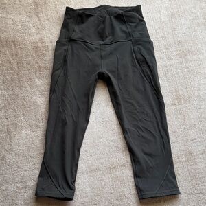 Lululemon Dark Green Leggings with Side Pockets